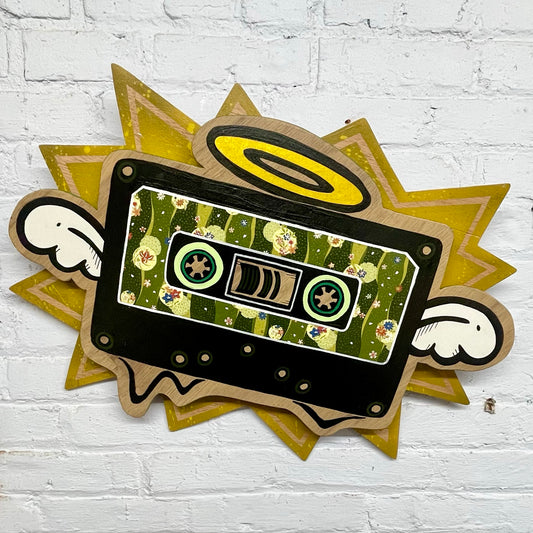 "Cassette Tape Angel" Green/ Yellow (2024)